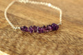 Gemstone Chip Clasp Bracelet Sterling Silver