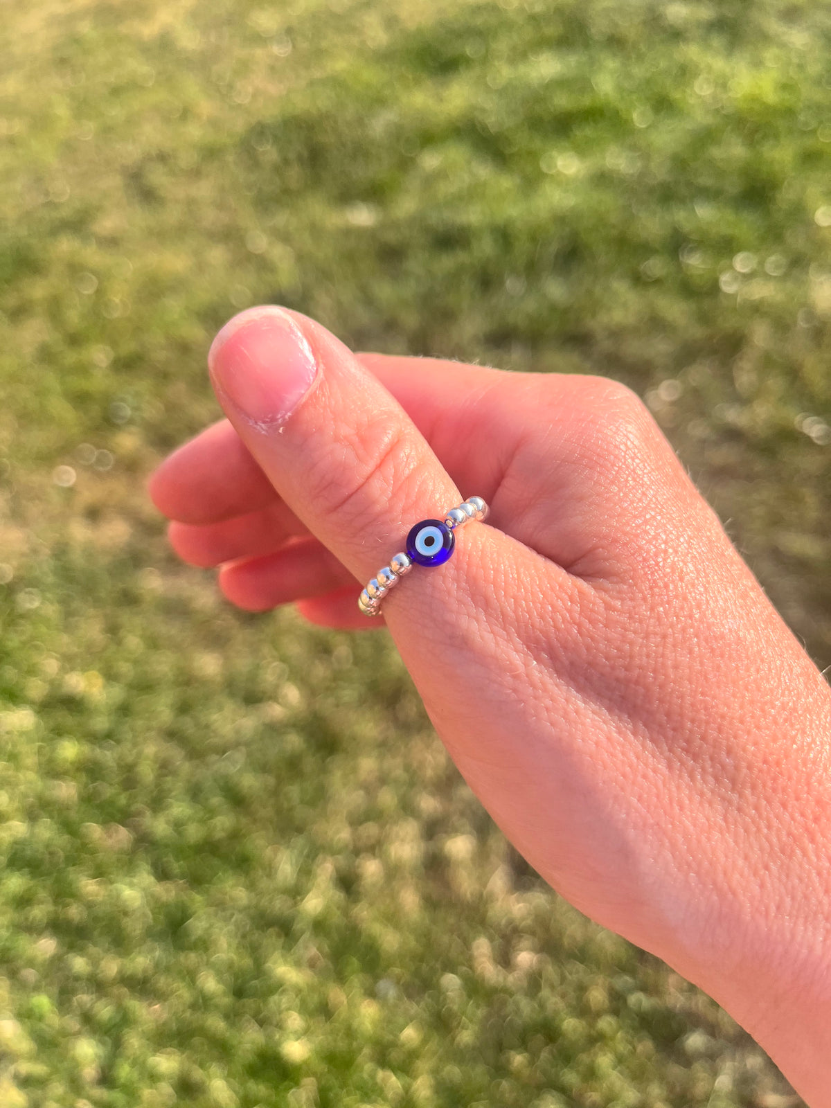 Gemstone Stretchy Ring - Sterling Silver