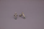 Feather Texture Natural Gemstone Earrings