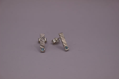 Feather Texture Natural Gemstone Earrings