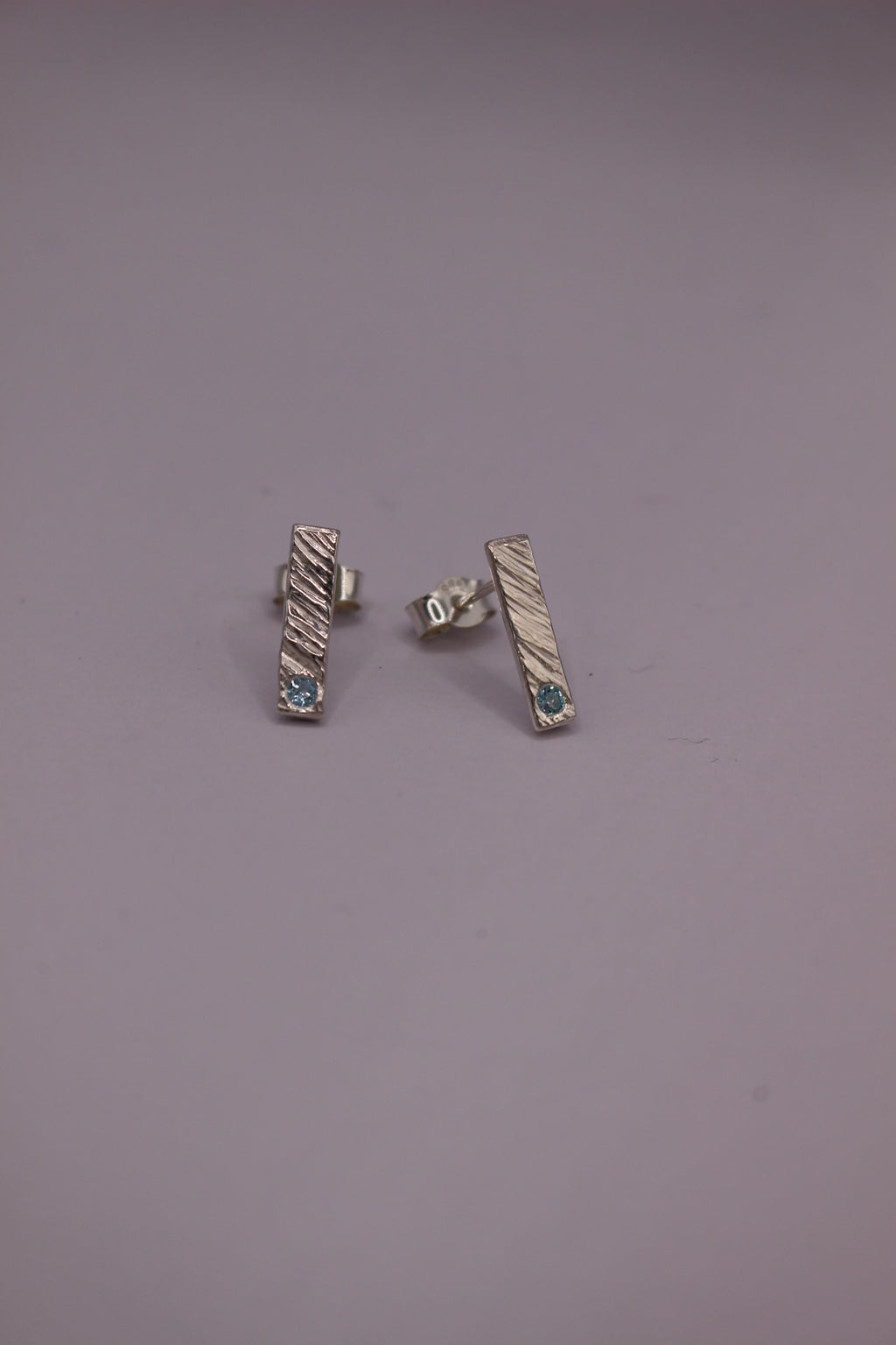 Feather Texture Natural Gemstone Earrings