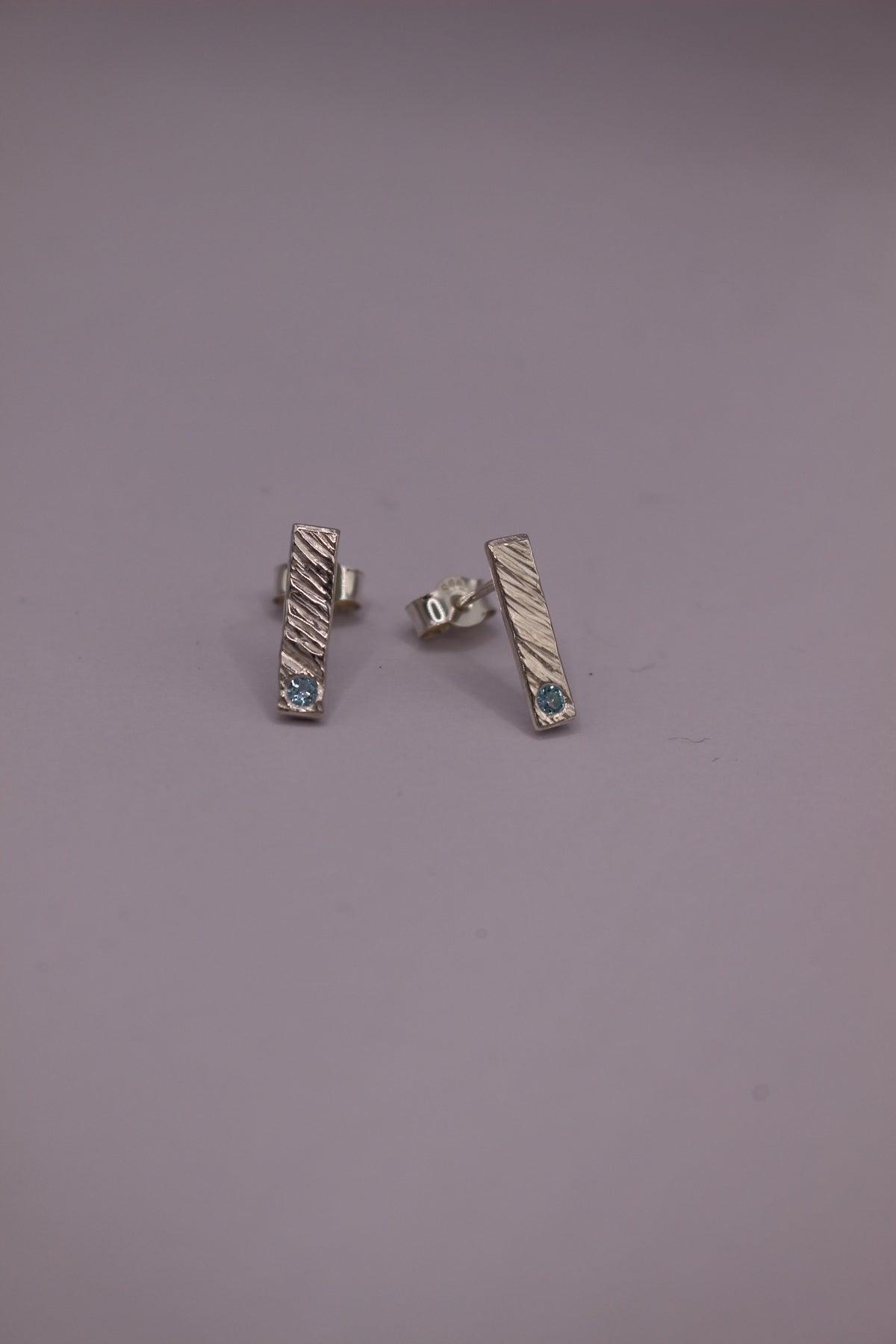Feather Texture Natural Gemstone Earrings