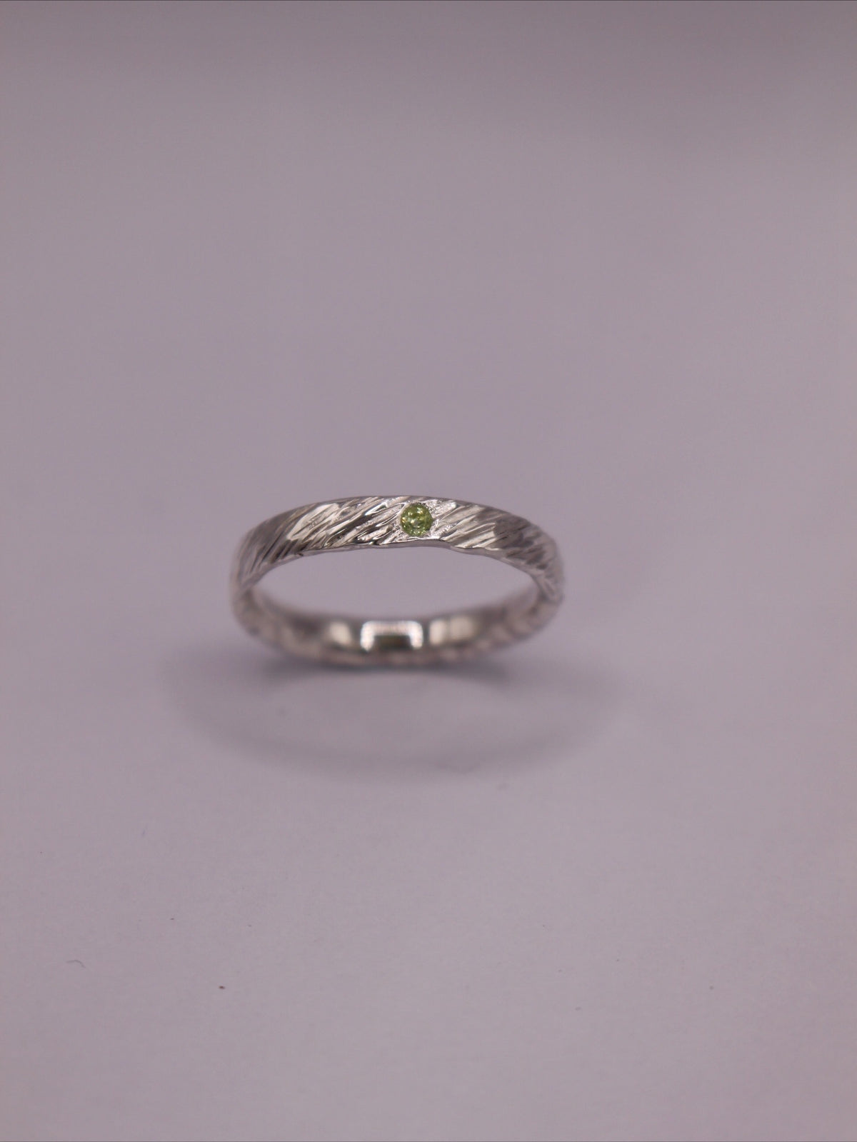 Feather Texture Natural Gemstone Ring
