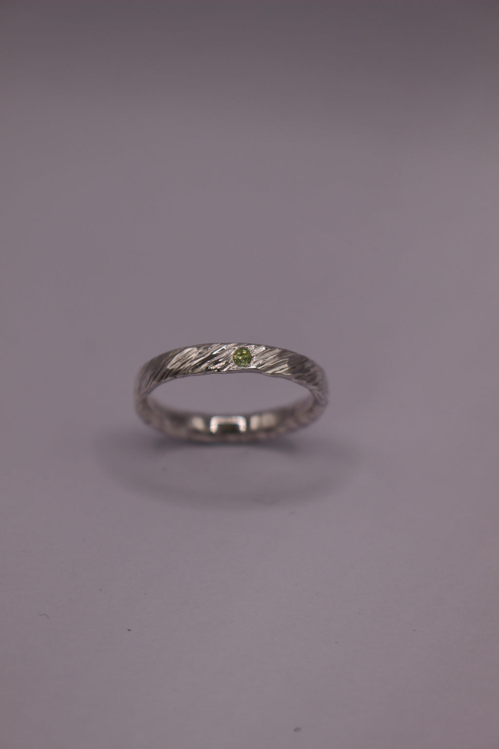 Feather Texture Natural Gemstone Ring
