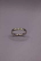 Feather Texture Natural Gemstone Ring