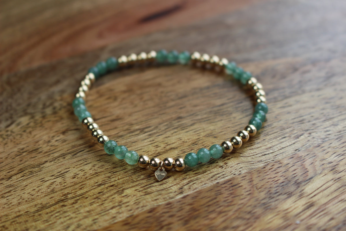 Gemstone Stretch Bracelet 14ct Gold Filled