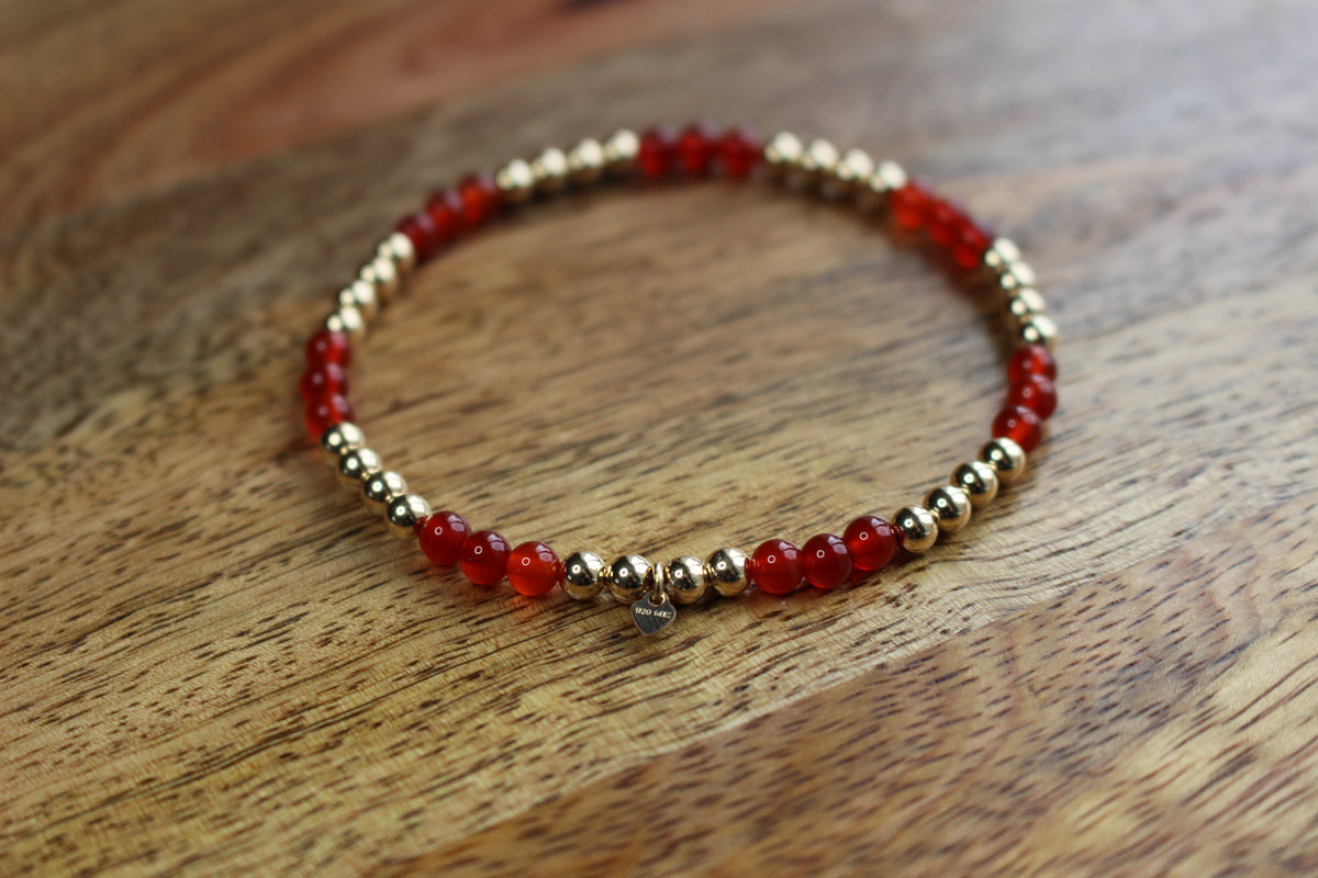 Gemstone Stretch Bracelet 14ct Gold Filled
