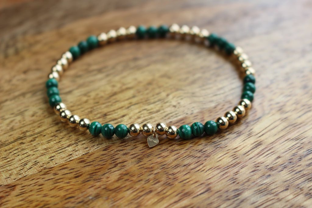Gemstone Stretch Bracelet 14ct Gold Filled