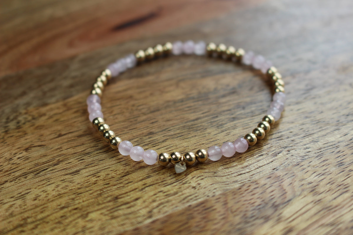 Gemstone Stretch Bracelet 14ct Gold Filled