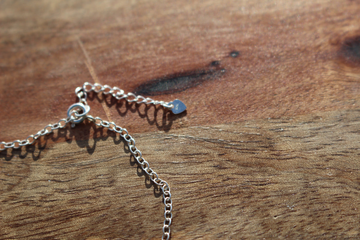 Gemstone Chip Clasp Bracelet Sterling Silver
