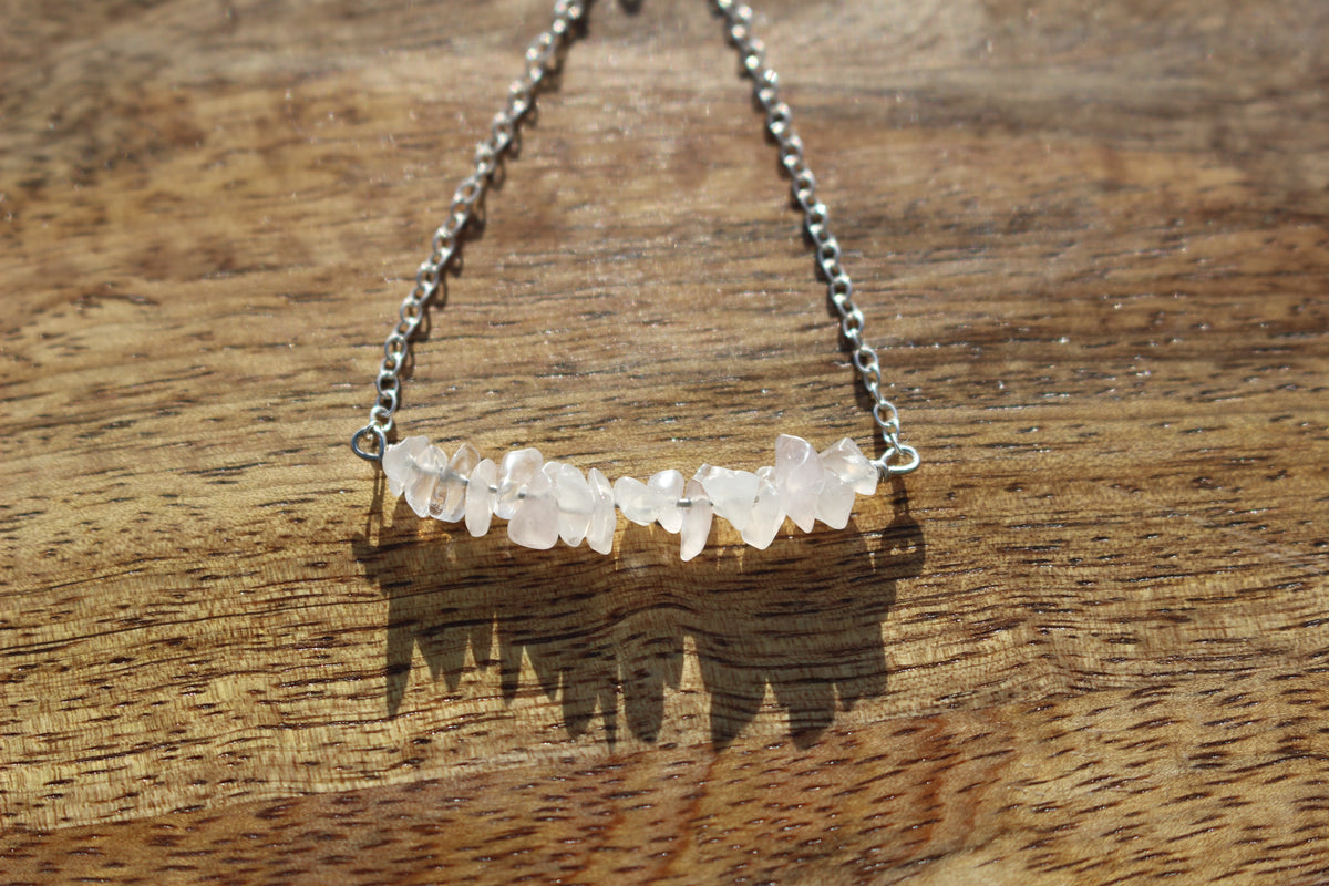 Gemstone Chip Clasp Bracelet Sterling Silver