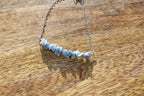Gemstone Chip Clasp Bracelet Sterling Silver