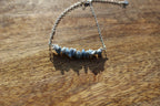 Gemstone Chip Clasp Bracelet Sterling Silver