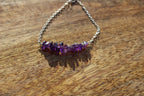 Gemstone Chip Clasp Bracelet Sterling Silver