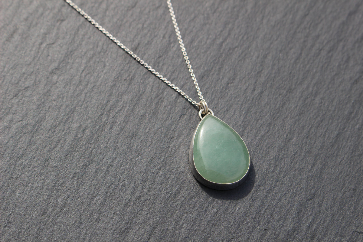 Aventurine Teardrop Necklace
