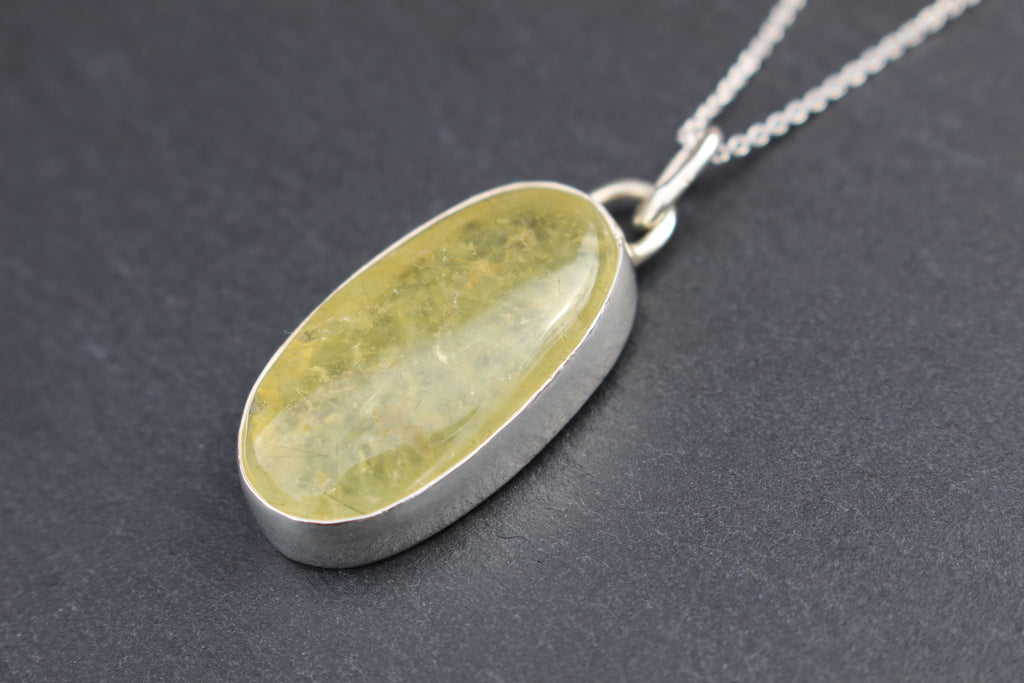 Prehnite Lozenge Pendant