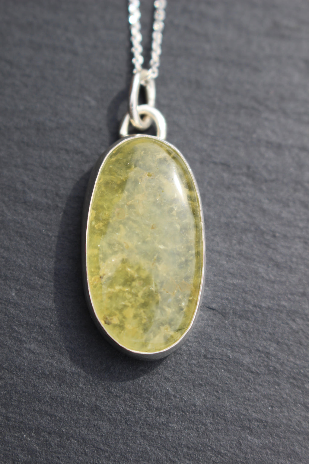 Prehnite Lozenge Pendant