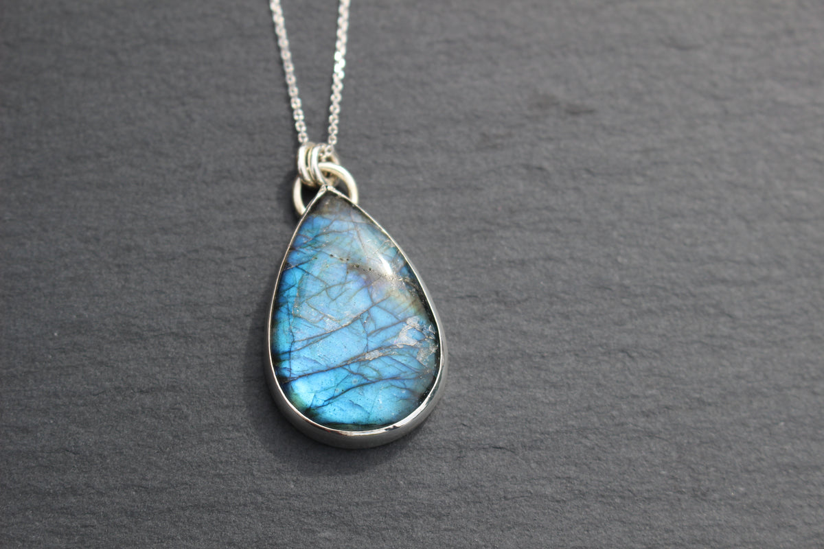 Labradorite Teardrop Pendant