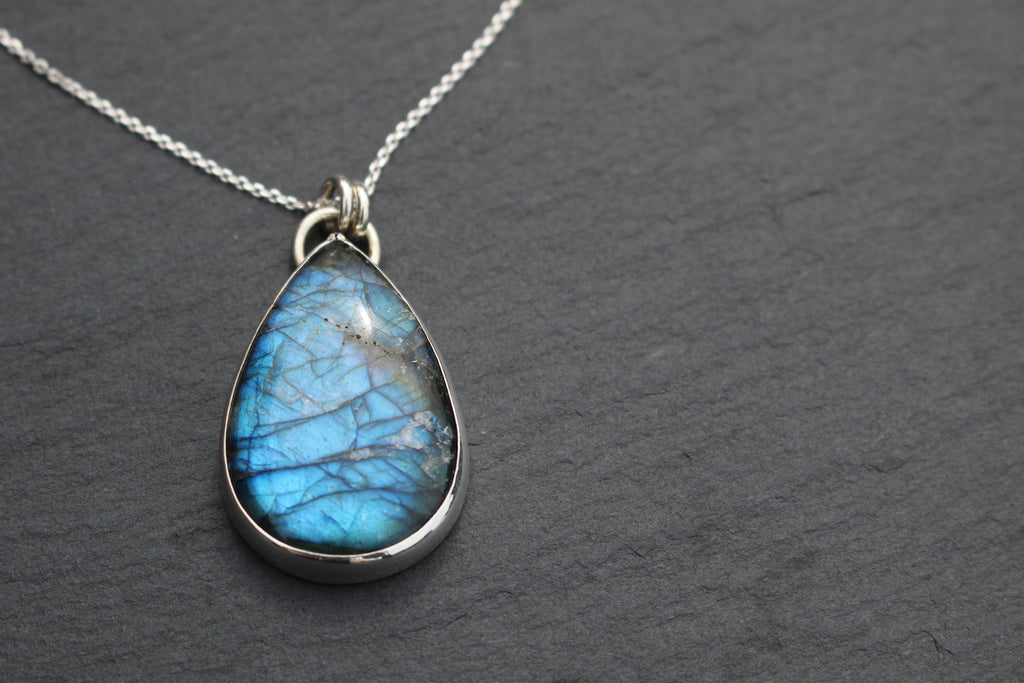 Labradorite Teardrop Pendant