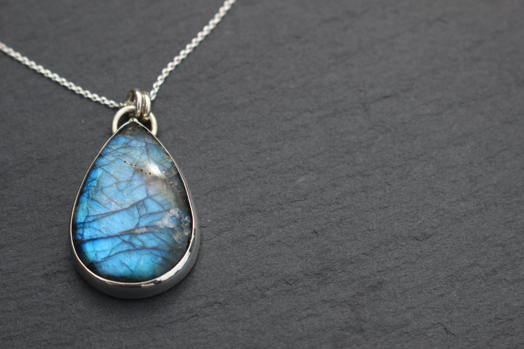 Labradorite Teardrop Pendant