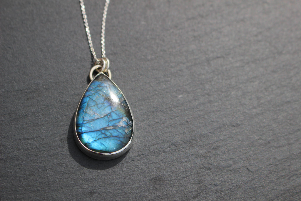 Labradorite Teardrop Pendant