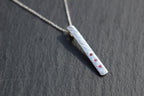Feather Texture Natural Gemstone Necklace