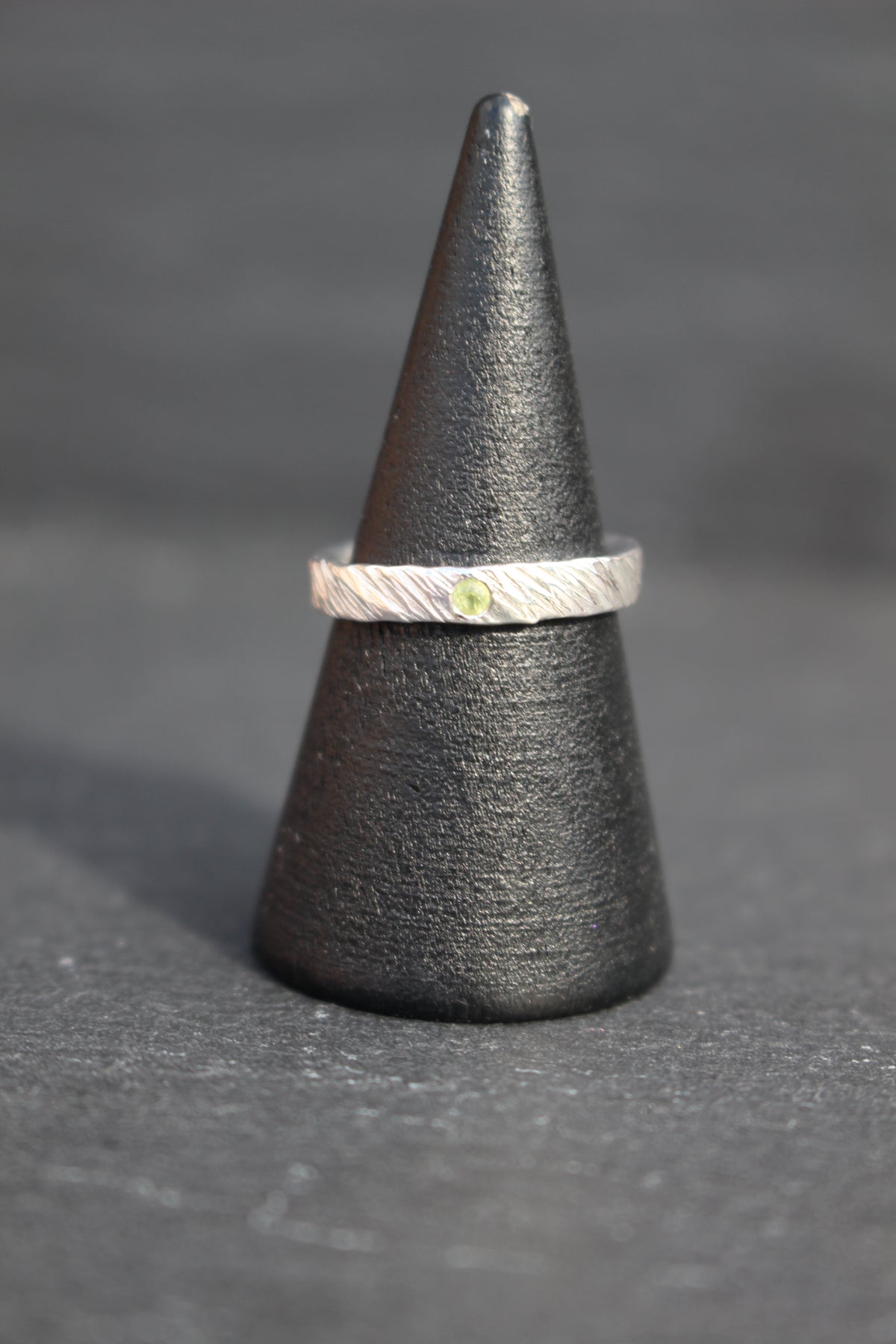 Feather Texture Natural Gemstone Ring
