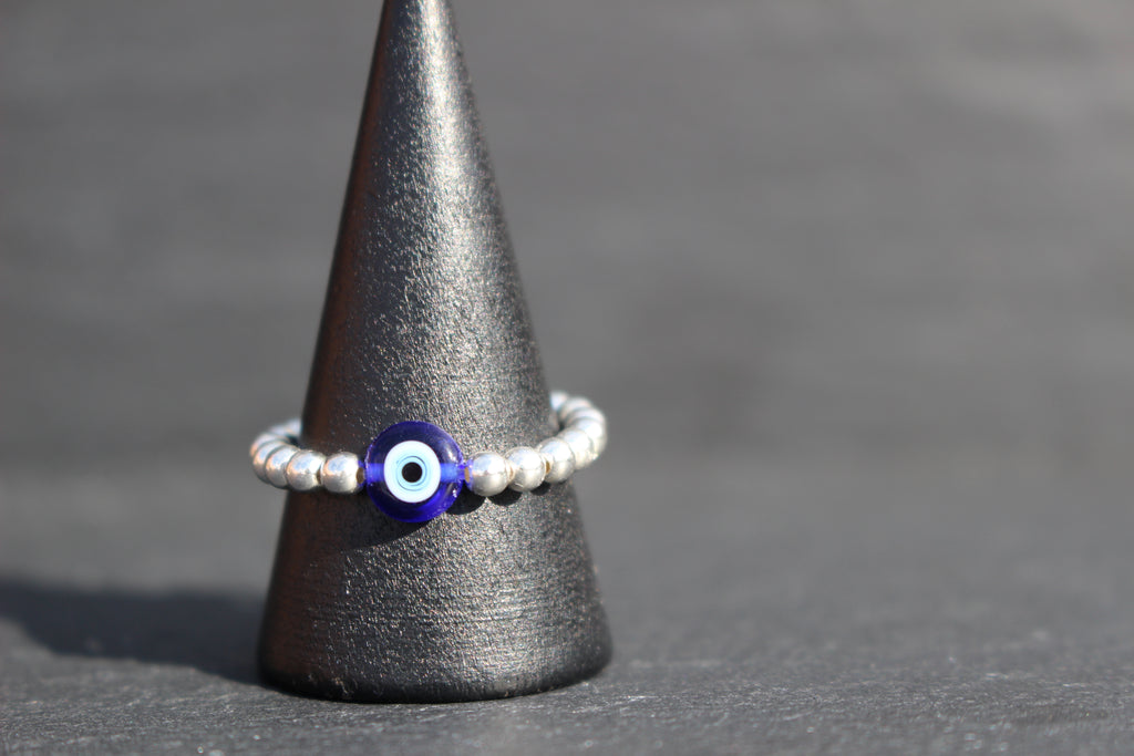 Gemstone Stretchy Ring - Sterling Silver