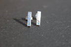 Feather Texture Natural Gemstone Earrings