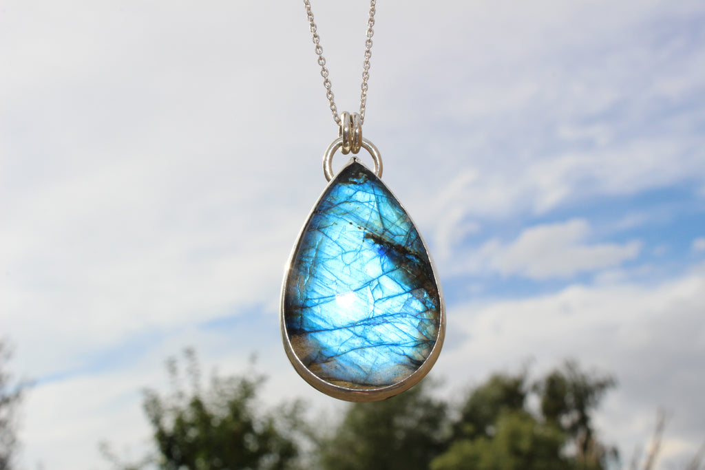Labradorite Teardrop Pendant