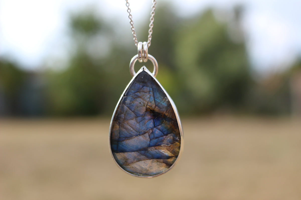 Labradorite Teardrop Pendant