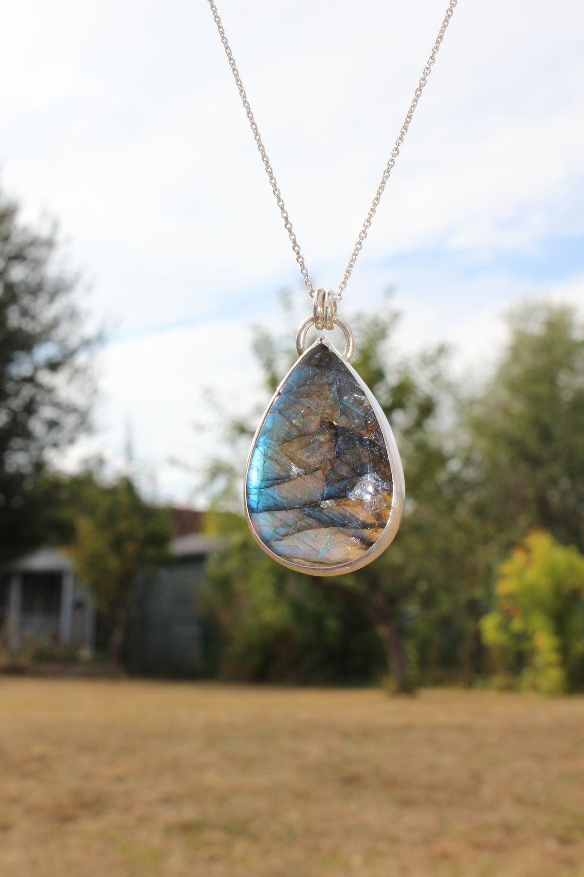 Labradorite Teardrop Pendant