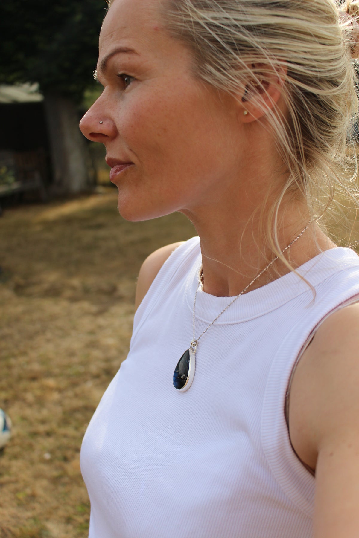 Labradorite Teardrop Pendant