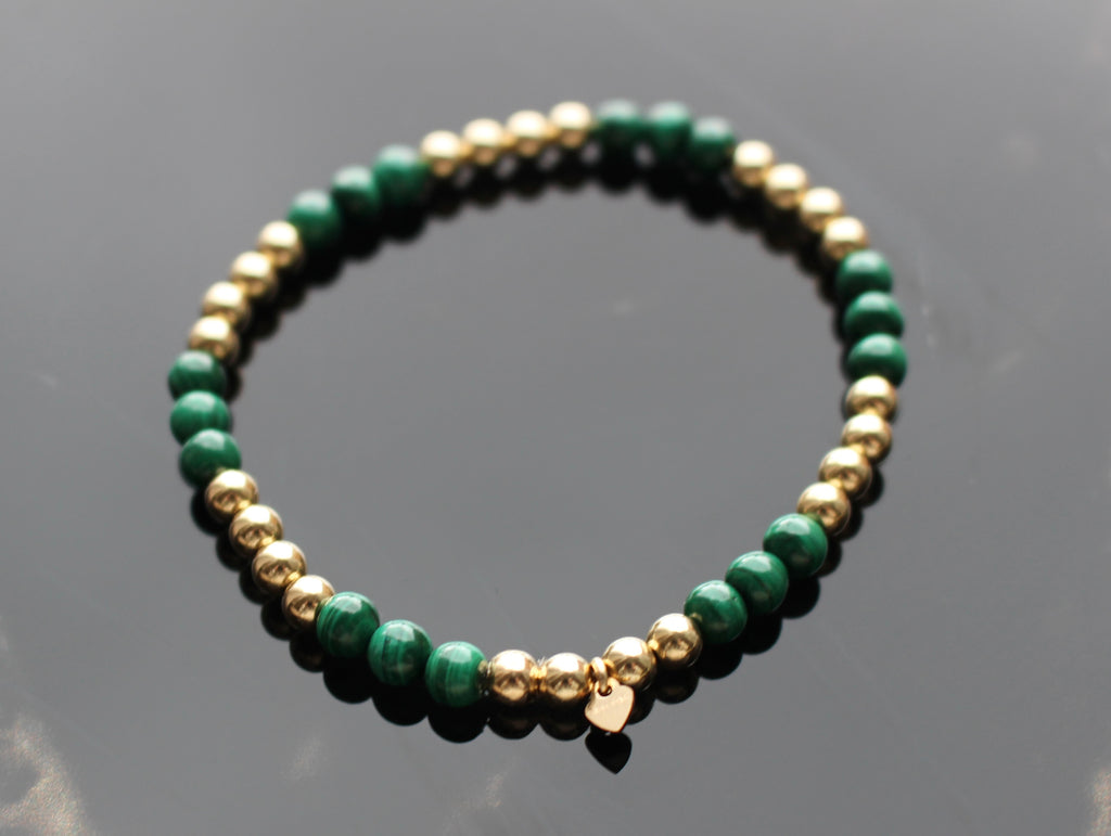 Gemstone Stretch Bracelet 14ct Gold Filled