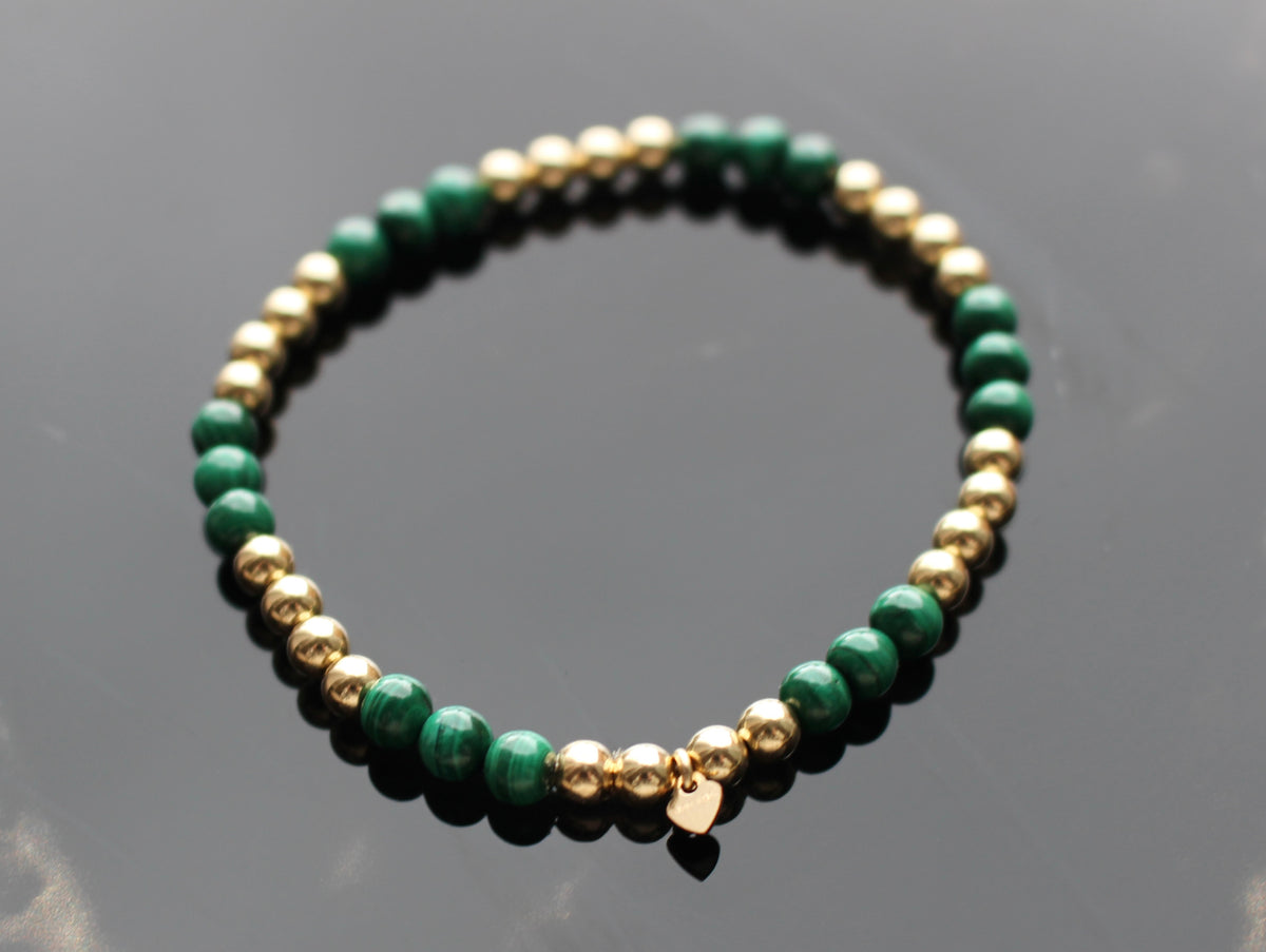 Gemstone Stretch Bracelet 14ct Gold Filled