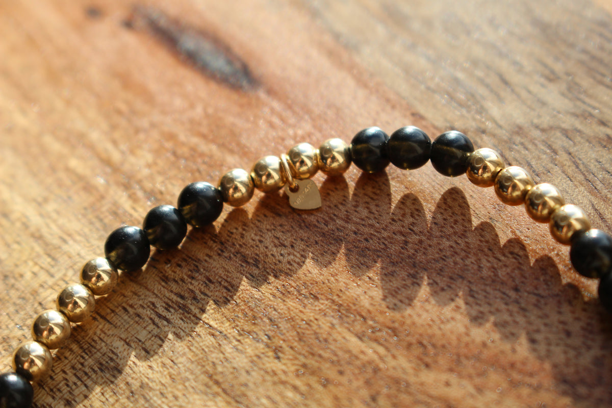 Gemstone Stretch Bracelet 14ct Gold Filled