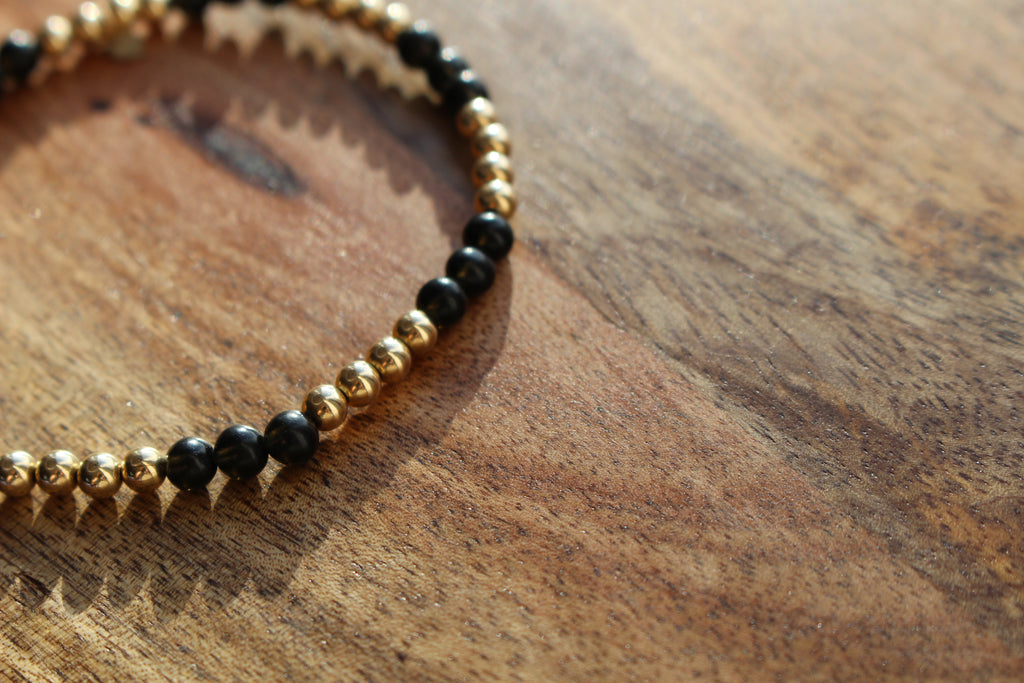 Gemstone Stretch Bracelet 14ct Gold Filled