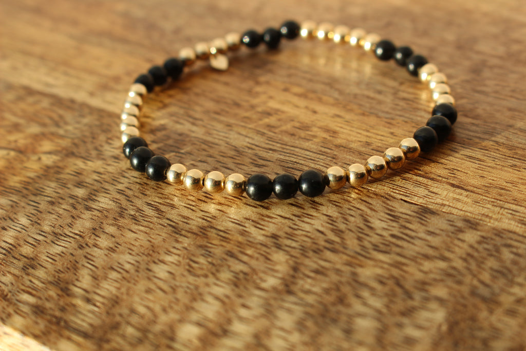 Gemstone Stretch Bracelet 14ct Gold Filled