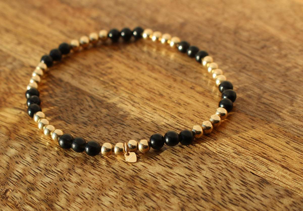 Gemstone Stretch Bracelet 14ct Gold Filled