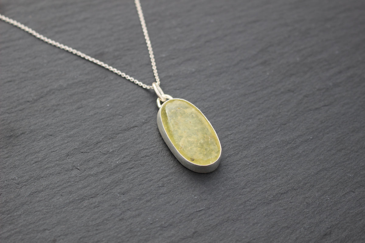 Prehnite Lozenge Pendant