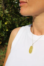 Prehnite Lozenge Pendant