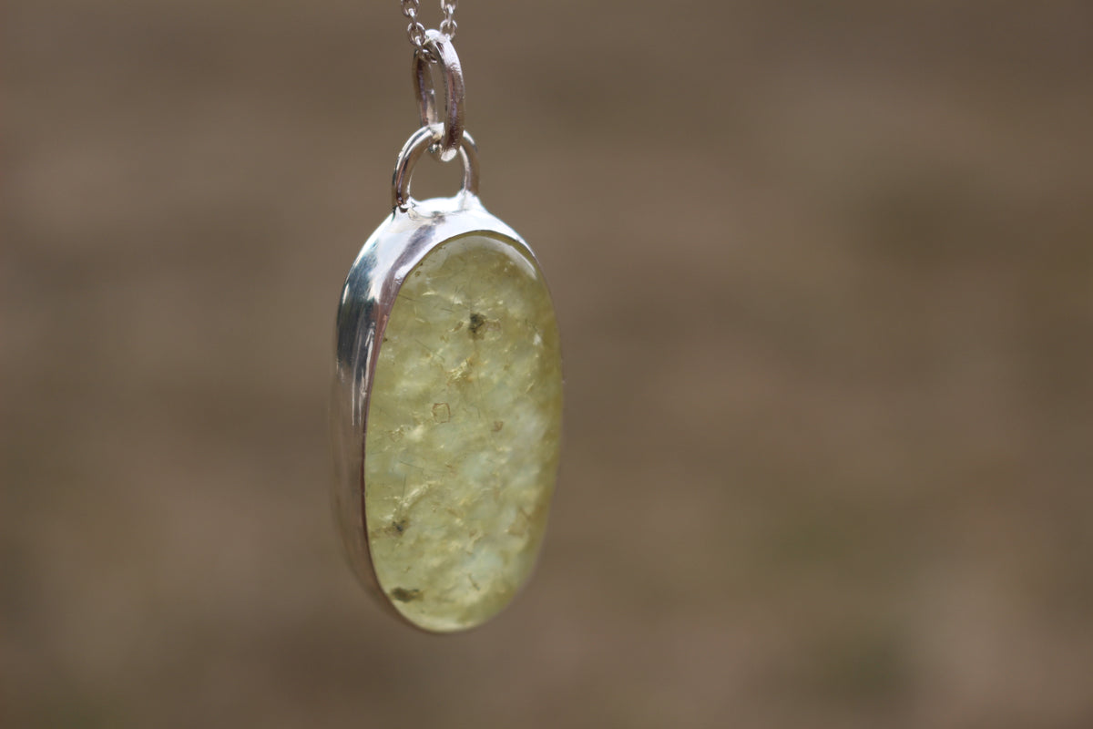 Prehnite Lozenge Pendant