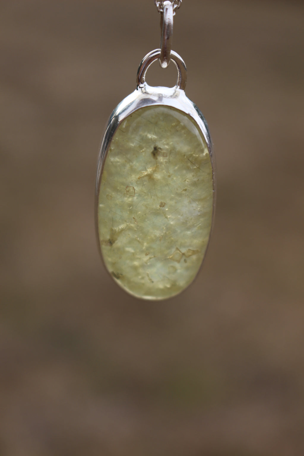 Prehnite Lozenge Pendant