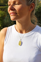 Prehnite Lozenge Pendant