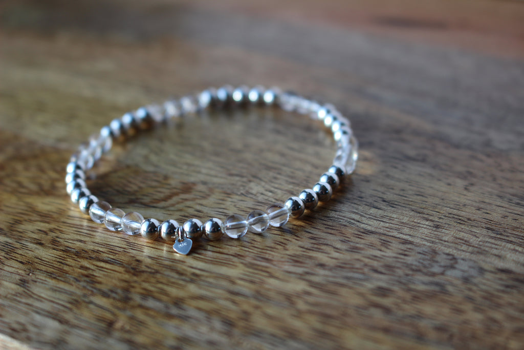 Gemstone Stretch Bracelet Sterling Silver
