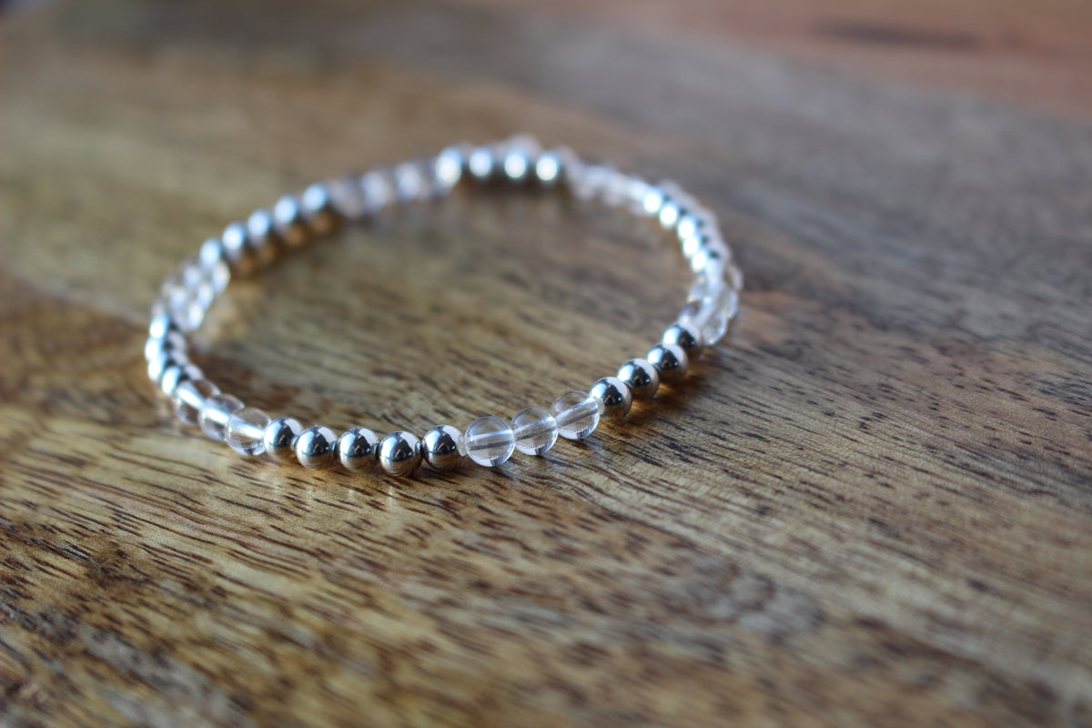 Gemstone Stretch Bracelet Sterling Silver