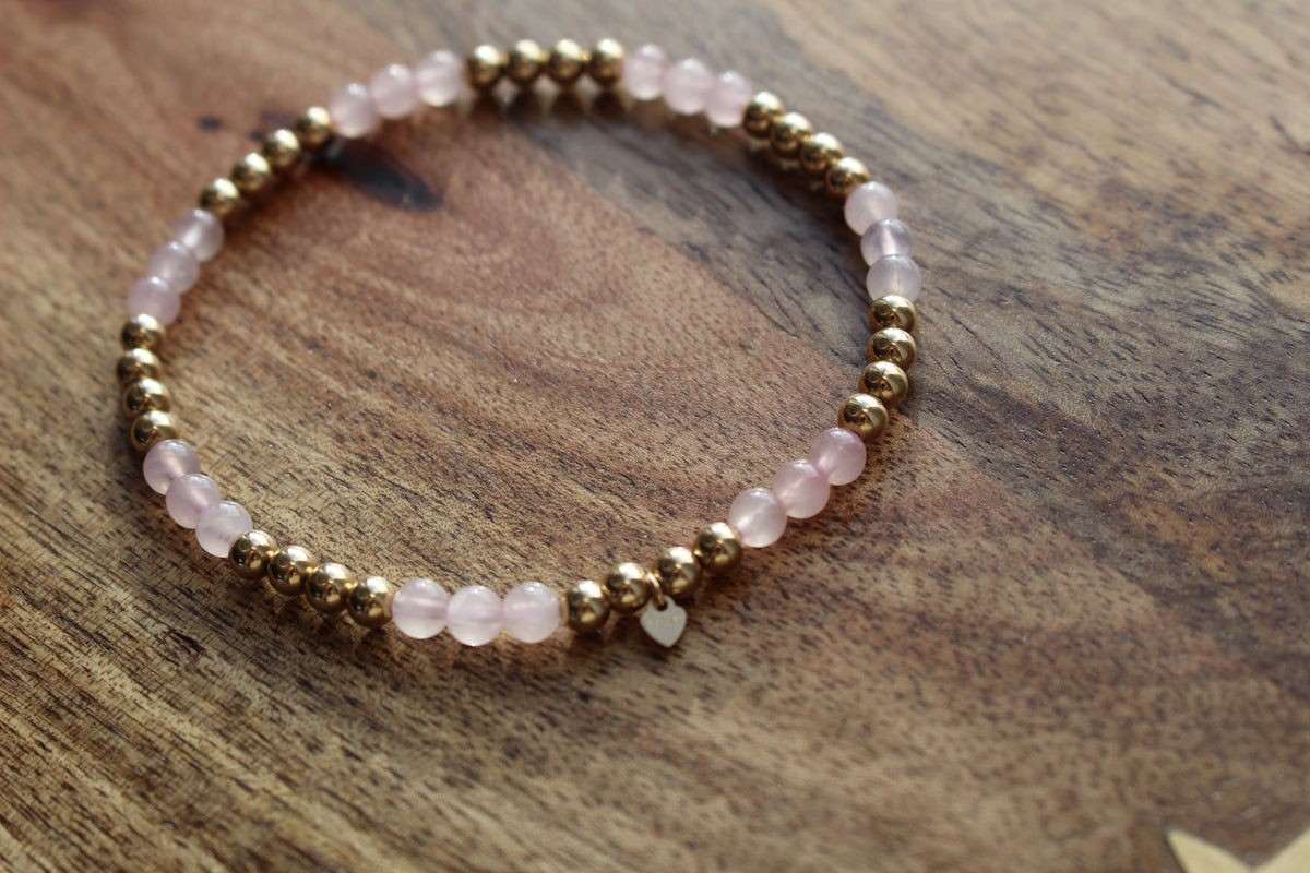 Gemstone Stretch Bracelet 14ct Gold Filled