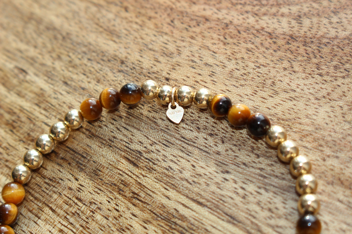 Gemstone Stretch Bracelet 14ct Gold Filled